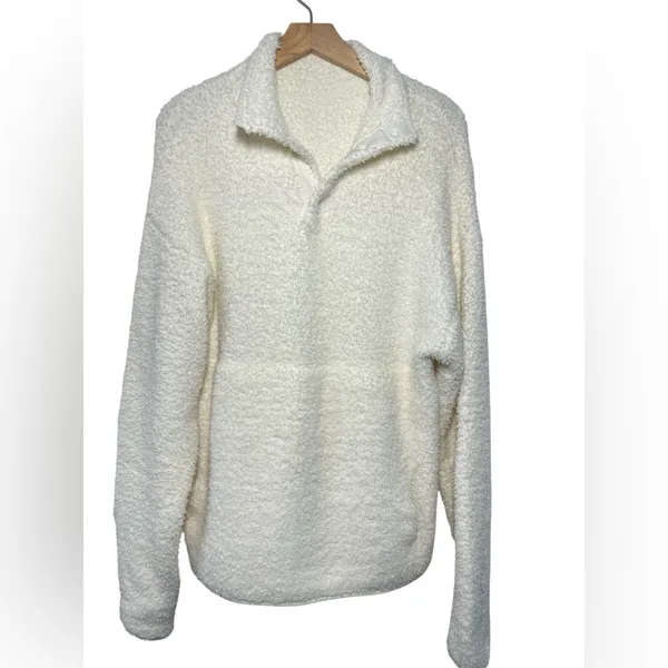 Skims Cozy Plush Cream Pullover Sherpa - Image 4
