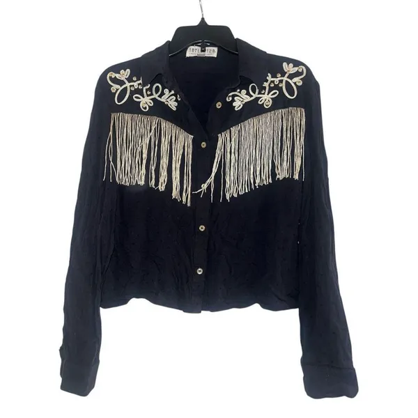 ✨Idyllwind Womens Cory Ray Lurex Long Sleeve Western Sz XS Top✨ - Image 5