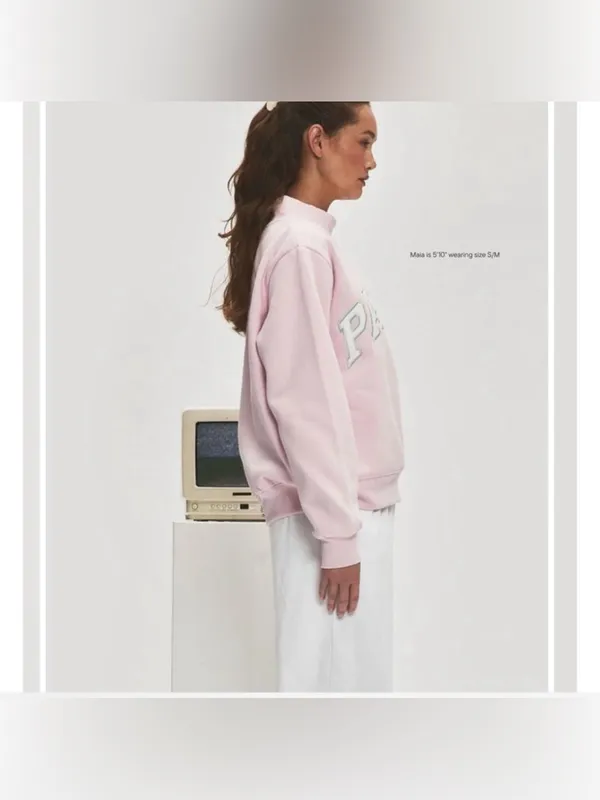 NEW Parke Fleece Varsity Mock neck Sprinkle Sweatshirt Nostalgia Drop Size S/M - Image 3