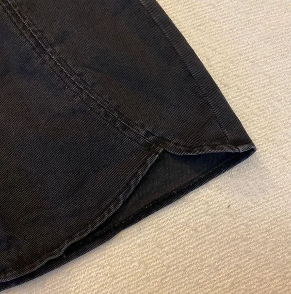Black Denim Mini Skirt - Image 3