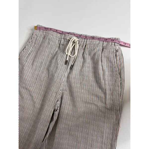 Thread & Supply Anita Striped Wide Leg Pants Size Small Cotton Drawstring - Image 7