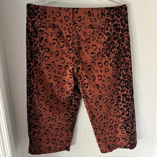 Maeve Anthropologie The Colette 26W Leopard Cropped Wide Leg High Rise Pants - Image 3