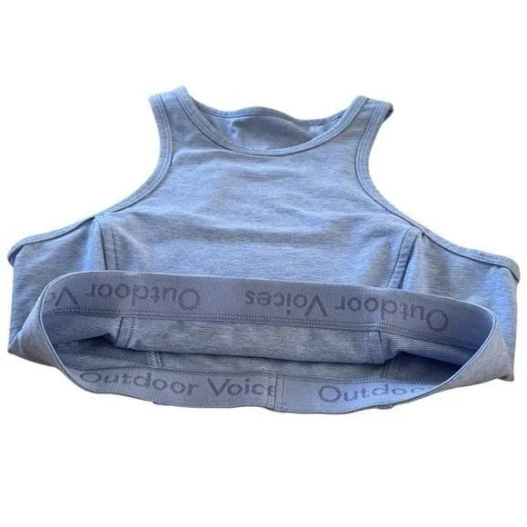 Outdoor Voices Athena Sports Bra Light Blue Athletic Workout Outdoors Stretch XS - Image 5