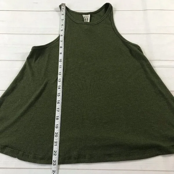Free People Women Size Small Green Racerback Long Beach Tank Top - Image 7