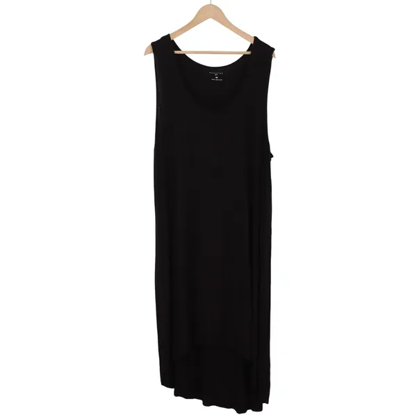 Attention Plus Dress Women 2X Maxi Black High-Low Sleeveless Stretch Excellent - Image 2