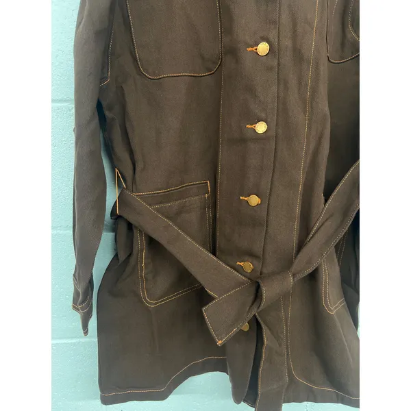 nwt Fifth Label Sz M Sz 6 Brown Cathedral Belted Button Front Shacket Mini Dress - Image 6