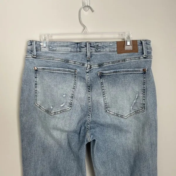 Judy Blue Size 32 Flare Mid Rise Knoxville Pin Tack Jeans - Image 5