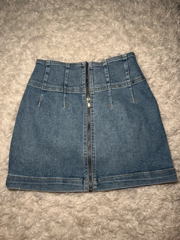 Free People Denim Skirt Mini - Image 5