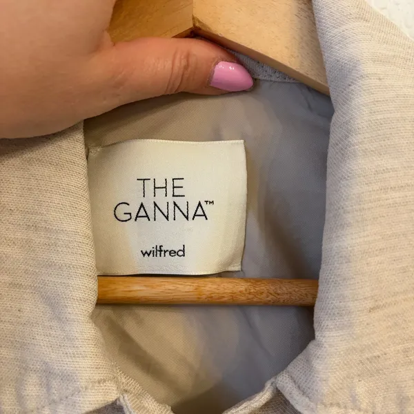 Aritzia Wilfred The Ganna Shirt Jacket S Linen Tencel Shacket Utility Minimalist - Image 4