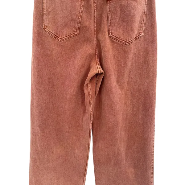 Free‎ People Wales Wide Leg Jeans Terracotta High Rise Brick Red Size 29 - Image 10
