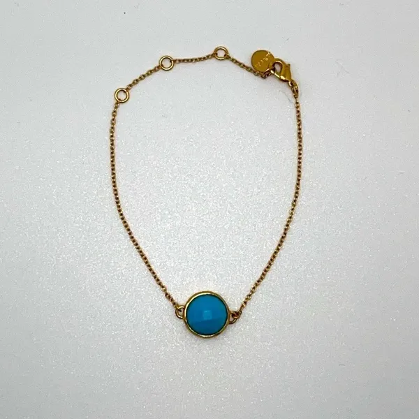 Stella & Dot retired blue beaded adjustable bracelet - Image 4