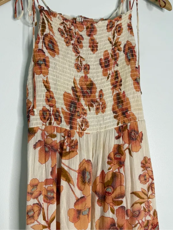 Free People Intimately Garden Party Floral Maxi Dress Medium Tie Straps - Image 5