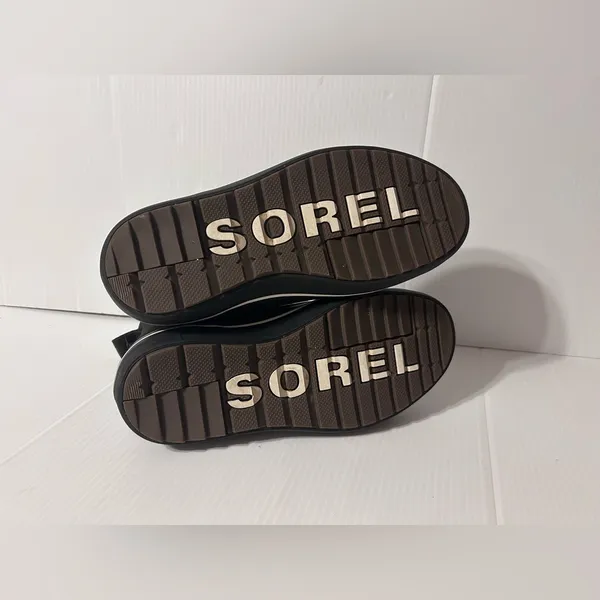 SOREL NM3448-010 black leather-upper waterproof snow/rain boot men size 8.5 - Image 7