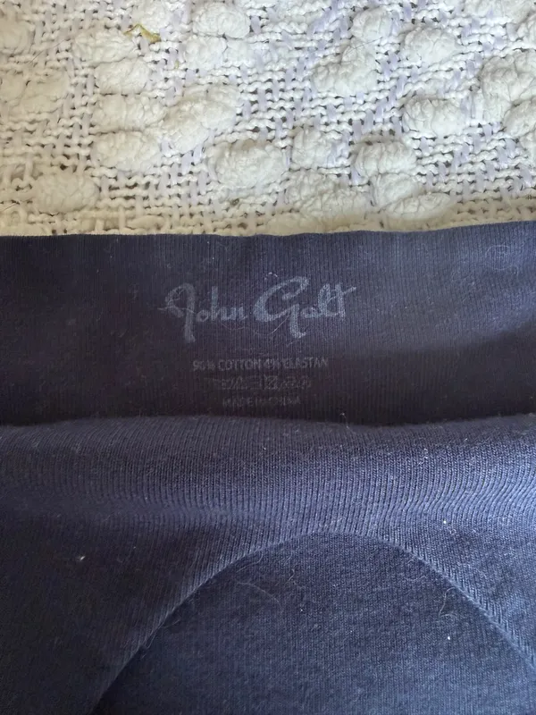 Brandy Melville John Galt Navy Halter Crop Top - Image 2