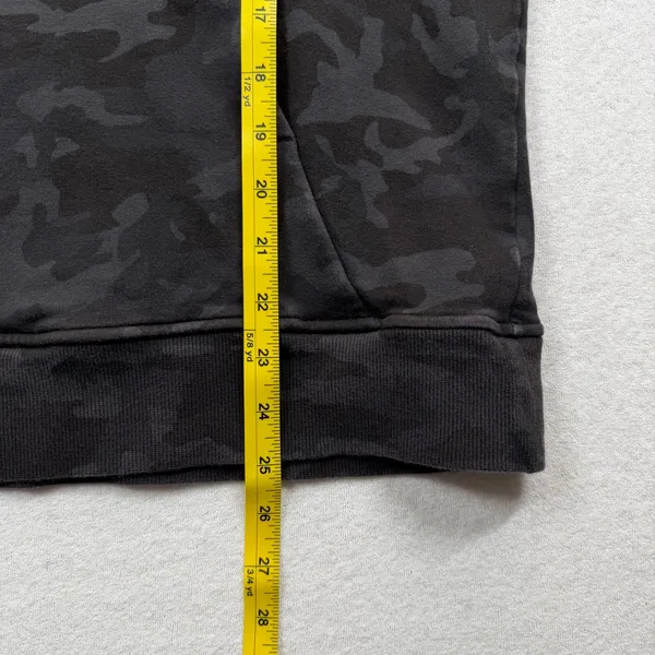 Lululemon Scuba Pullover Hoodie Black Camo Size 8 Funnel Neck Cozy Sweatshirt - Image 6