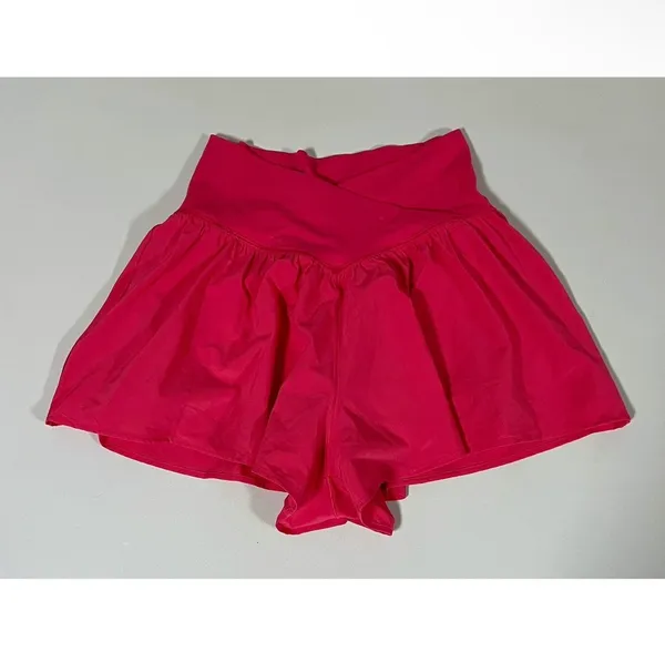 Offline by Aerie Hot Pink High Rise Flounce Workout Shorts Bottoms Size S 🩷✨ - Image 3