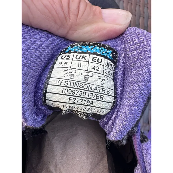 Hoka One One Stinson ATR 5 Women Running Shoes Mesh Black Purple Pink 1099730 - Image 9