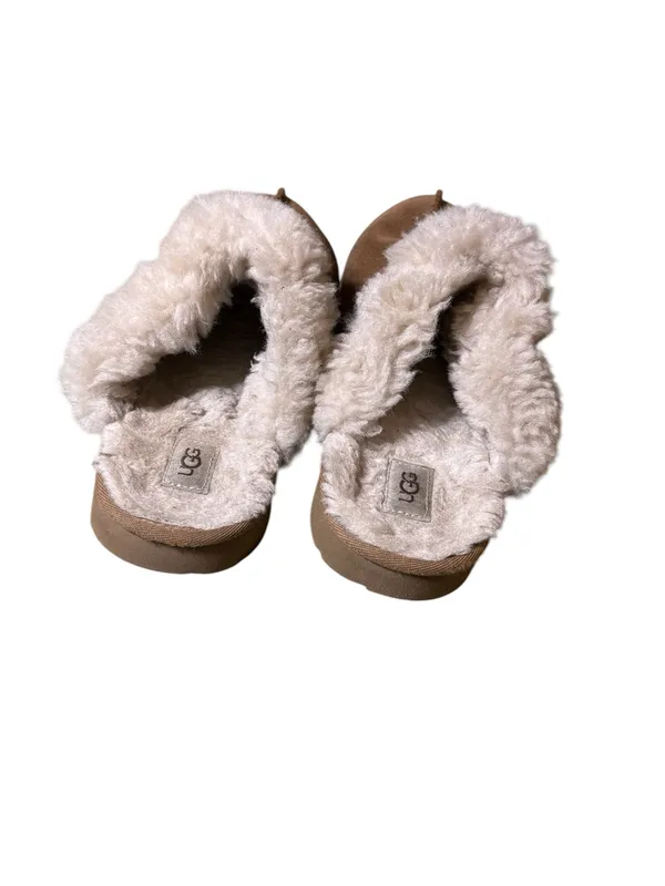 UGG Coquette Suede Sheepskin Slippers Chestnut Women's Size 6 Lug Sole 5125 Warm - Image 3