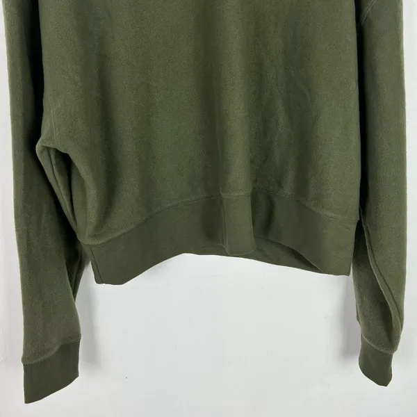 NWT Abound Brushed Knit Mock Neck Fleece Pullover in Olive Night Green Size XL - Image 4