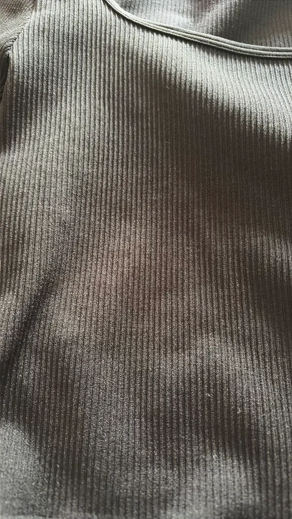 Amazon Black Top Crop Long Sleeve Ribbed - Image 3