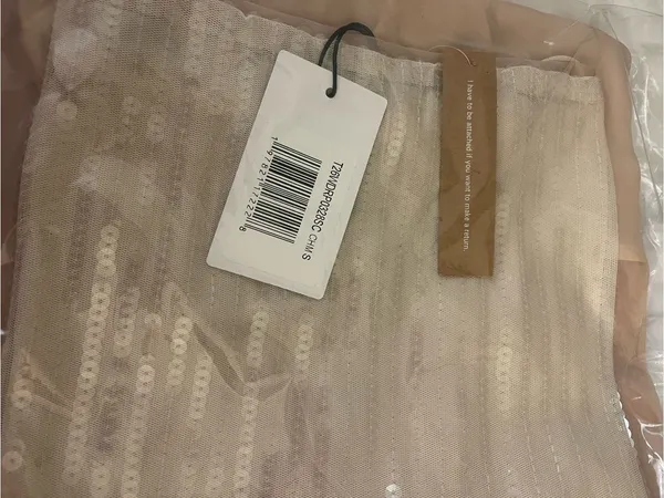 NWT Few Moda Lumen Dress size Small S champagne sequin maxi - Image 7