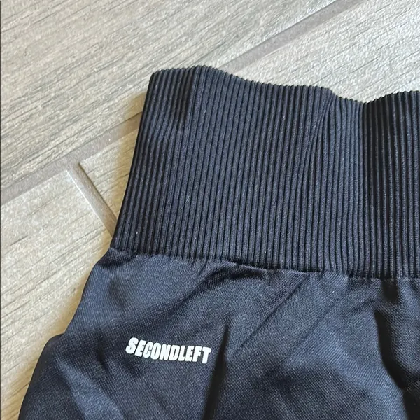 Black Bike Shorts with Elastic Waistband - Image 3
