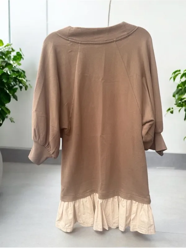 Anthropologie Daily Practice V-Neck Mini Twofer Dress Size Small - Image 3