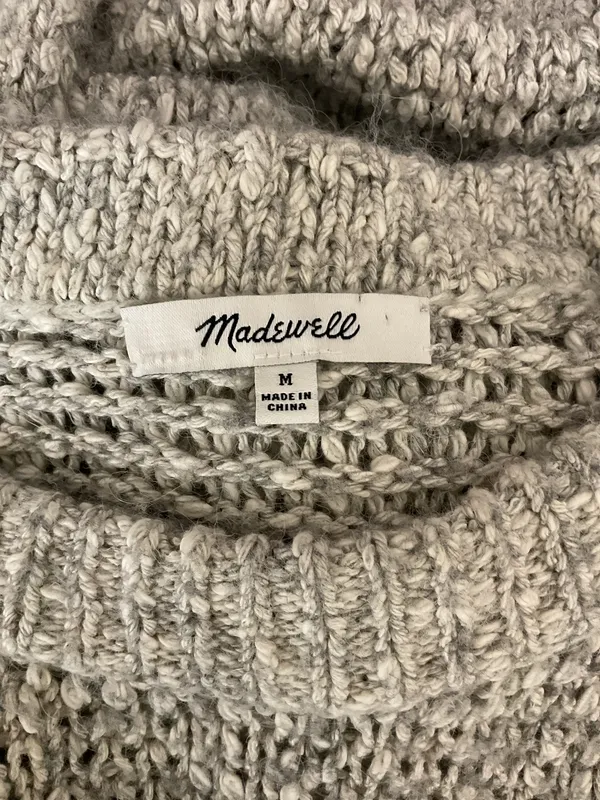 Madewell Gray Wool Blend Sweater Size Medium  - Image 6