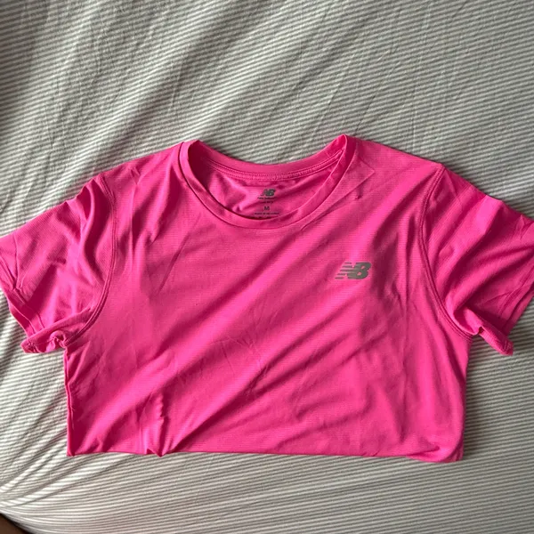 Women’s New Balance Neon Pink Activewear Shirt - Image 5