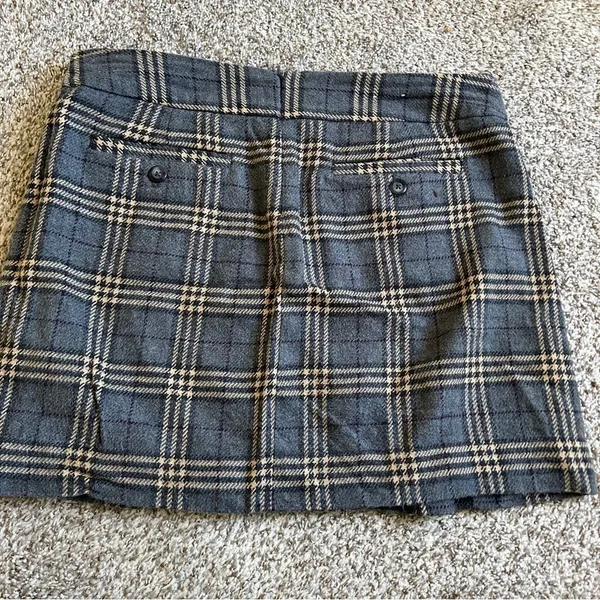 🦋 GAP Factory Grey Plaid Mini Skirt Preppy Office Formal School Girl Size 12 - Image 4