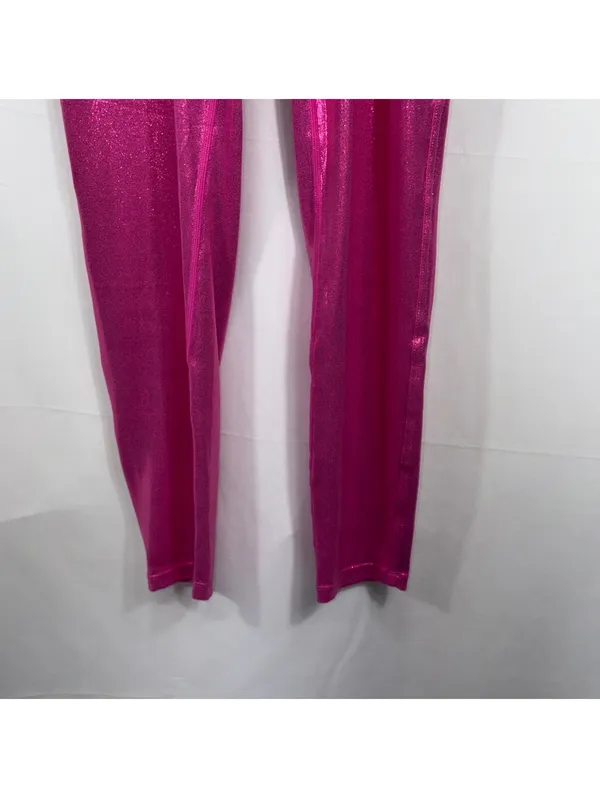 Halara Metallic Hot Pink High Rise Leggings M NWT - Image 4