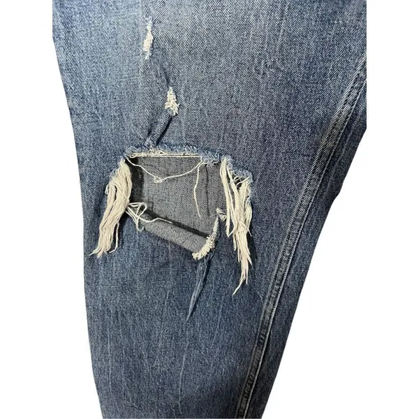 Abercrombie & Fitch Curve Love Ultra‎ High Rise 90s Straight Jeans Size 32/14 - Image 4