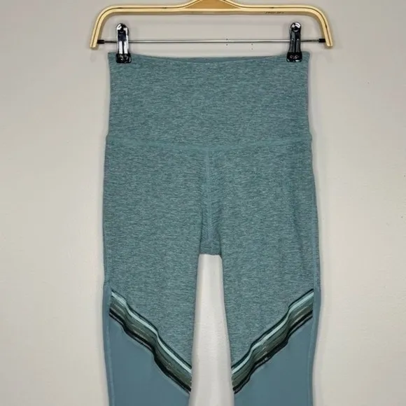 Beyond Yoga High Waist Colorblock Leggings Medium Blue‎ Seamless Stretch Active - Image 4