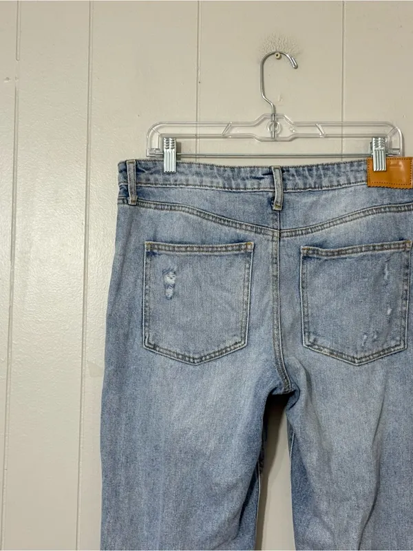 Avec Les Filles Distressed High Rise Jeans Light Wash Size 30 - Image 8