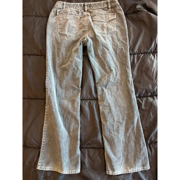 Ann Taylor LOFT Curvy Bootcut Corduroy Pants Gray Mid Rise Size 12 - Image 8