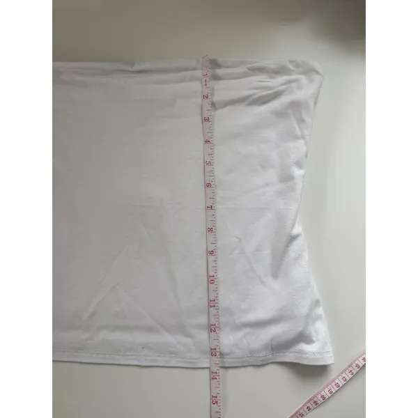 See You Monday White Tube Top Strapless Basic Crop‎ ST8412 XL NWT - Image 4