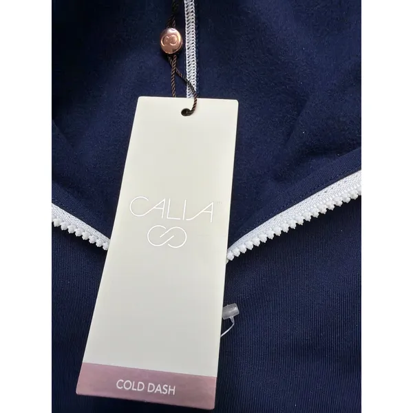 Callia Womens XL Navy Blue Cold Dash 1/4 Zip‎ Pullover Top NWT - Image 2