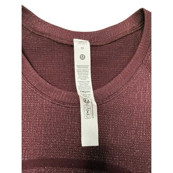 Lululemon Swiftly Tech Long-Sleeve Shirt 2.0 *Waist Length Parallel Garnet 10 - Image 3