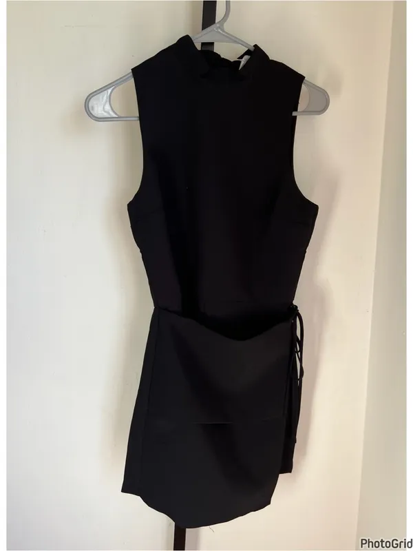Amanda Uprichard Reed Black Romper Small - Image 2
