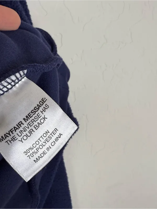 THE MAYFAIR GROUP kindness crewneck teddy fitted crewneck in blue - Image 8