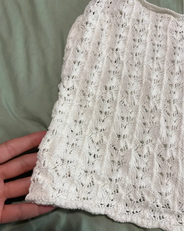Aritzia Wilfred Gemma White Crochet Tank - Image 4