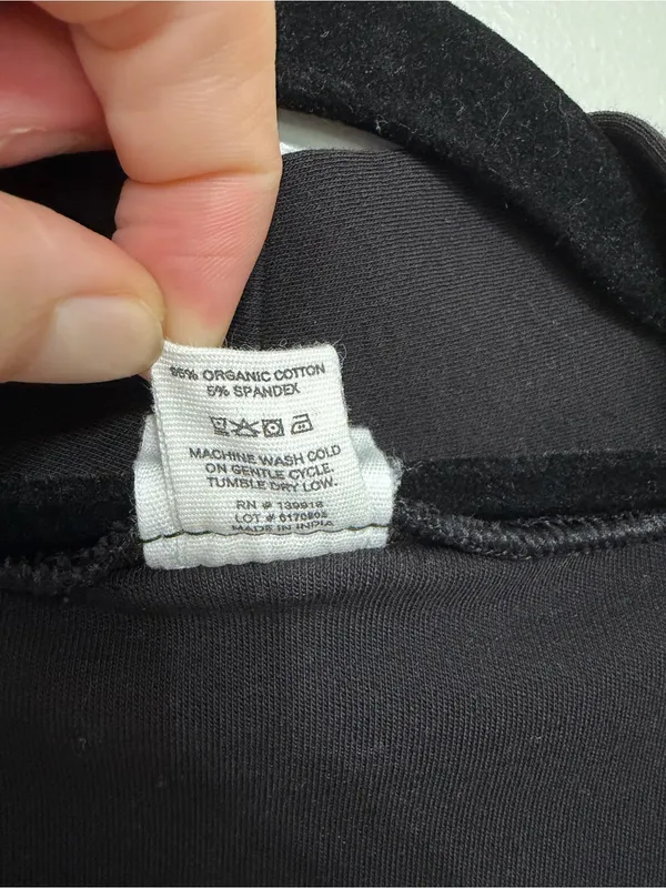 Zestt Organics Million Miles Travel Cardigan Organic Cotton Black - Size L - Image 6