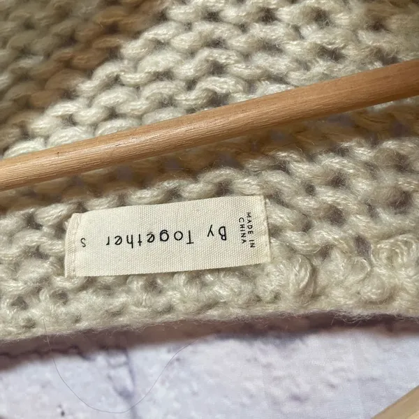 By together knit stripedsoft sweater‎ oversized size small boho colors - Image 6