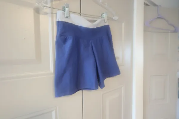 Workout exercise loungewear casual summer active shorts in blue and gray. - Image 12