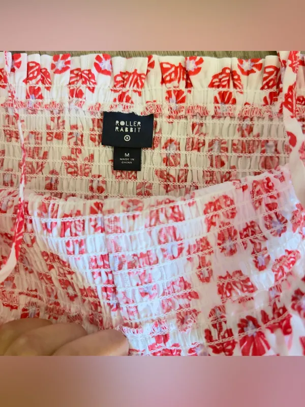 Roller Rabbit x Target Women's Floral Smocked Peplum Tank Top and skirt - Image 6
