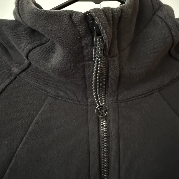Lululemon Cotton Scuba Oversized Full Zip Hoodie Relaxed Sporty Chic Black M/L - Image 3
