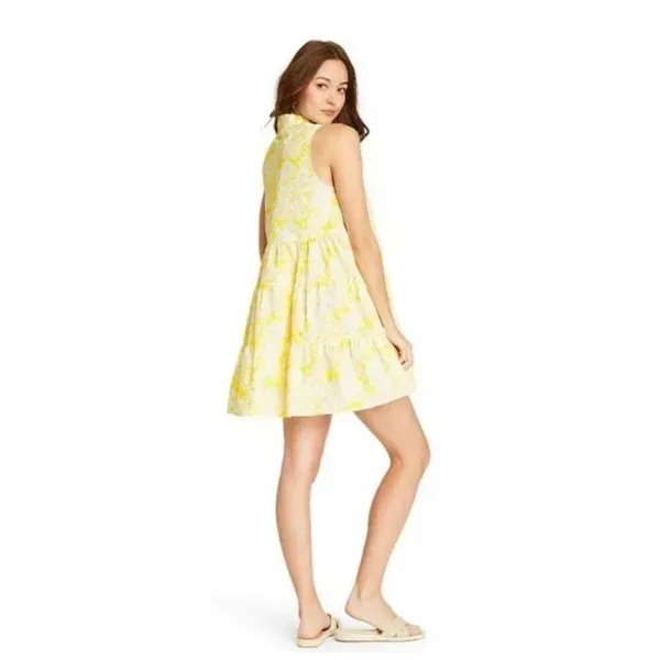 Lisa Marie Fernandez for Target L layered flowy yellow dress - Image 5