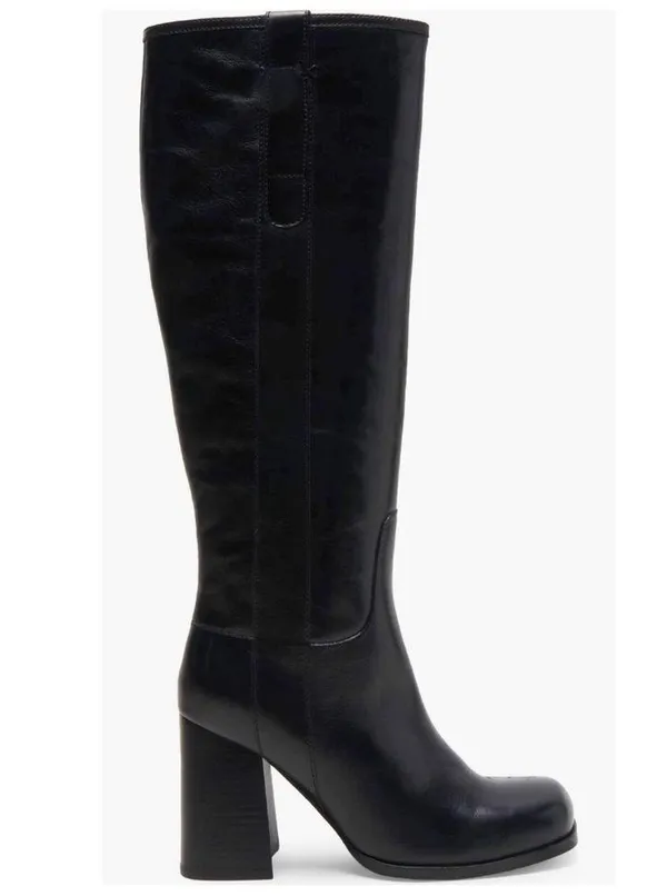 Free People Naomi Tall Leather Boots, Black, Size 6.5 New w/Tag, w/o Box - Image 3
