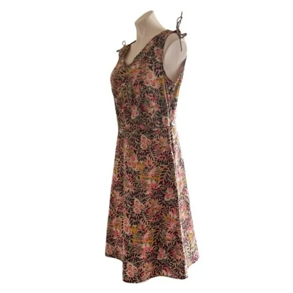 APRIL CORNELL Sleeveless V-Neck Floral Dress Size M - Image 3