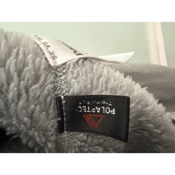 Patagonia Sz L Women Pullover Quarter Snap Fleece Sweatshirt Gray‎ Polartec - Image 7